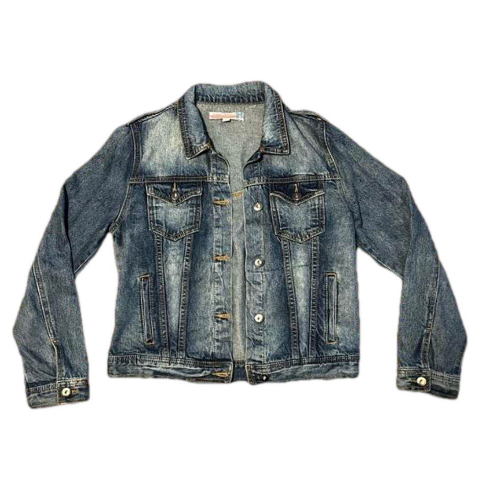 Jean Jacket with Fringe on Back